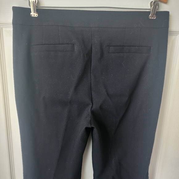 Loft Black with White Stripe Dress Marisa Trouser Pants - Picture 5 of 10